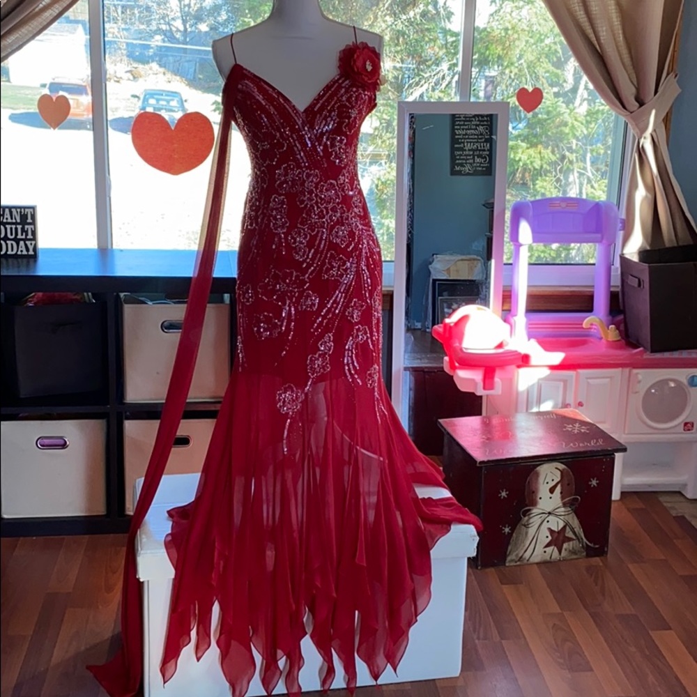 Red gown